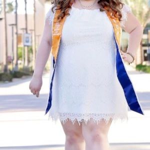 City Chic white lace off shoulder dress size xl 22